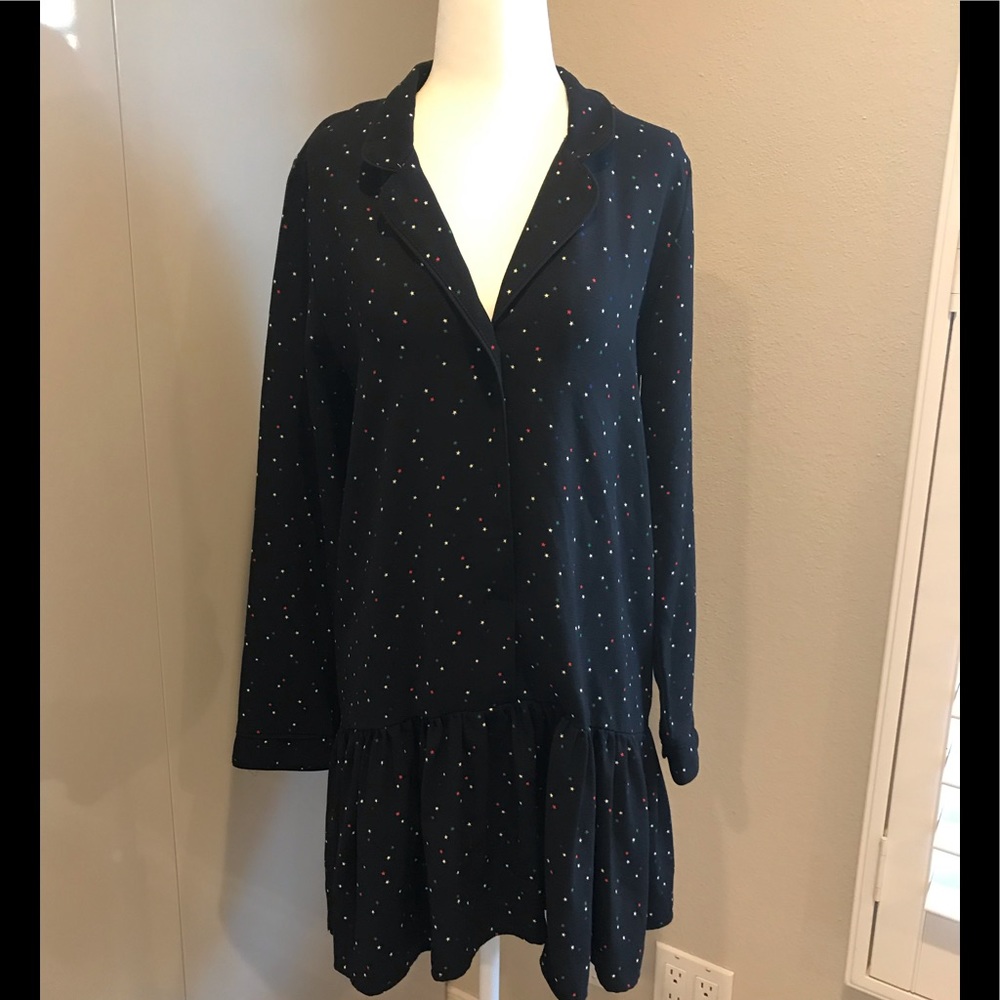 EUC Zara Star Print Drop Waist Dress